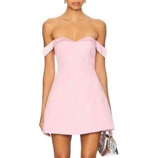 Runaway The Label Pink Ebony Off Shoulder Mini Dress NWT Size L